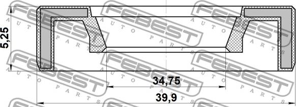 Febest 95AAY-35400511X - Blīvgredzens, Riteņa rumba ps1.lv