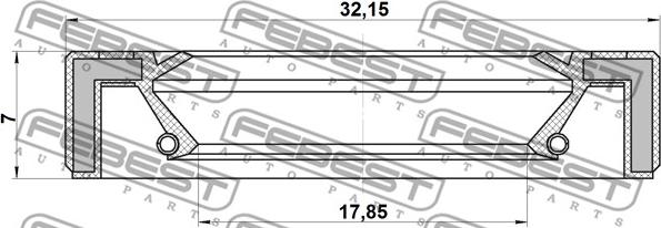 Febest 95GAY-20320707X - Remkomplekts, Stūres šķērsstiepņa šarnīrs ps1.lv