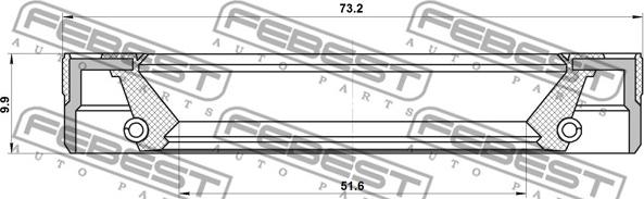 Febest 95LEY-53731010U - Blīvgredzens, Riteņa rumba ps1.lv