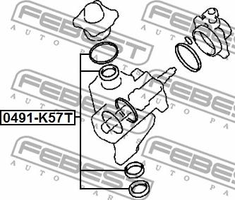 Febest 0491-K57T - Remkomplekts, Stūres šķērsstiepņa šarnīrs ps1.lv