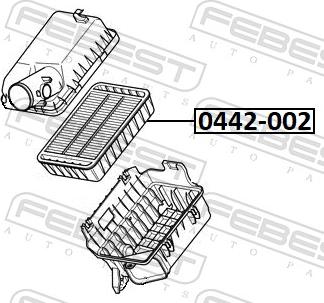 Febest 0442-002 - Gaisa filtrs ps1.lv