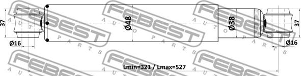 Febest 04110-010R - Amortizators ps1.lv