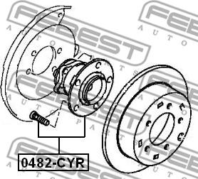 Febest 0482-CYR - Riteņa rumba ps1.lv