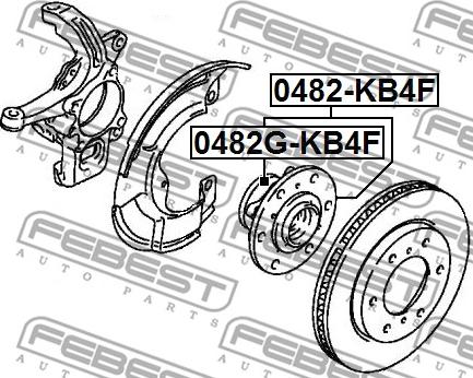 Febest 0482G-KB4F - Riteņa rumba ps1.lv