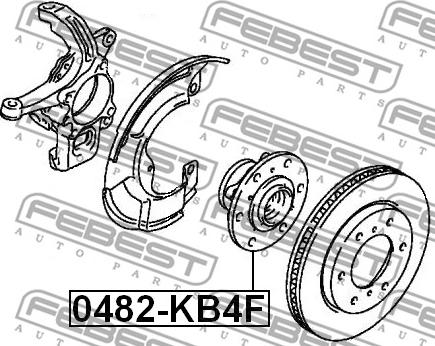 Febest 0482-KB4F - Riteņa rumba ps1.lv