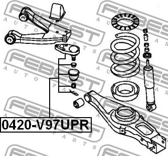 Febest 0420-V97UPR - Balst / Virzošais šarnīrs ps1.lv