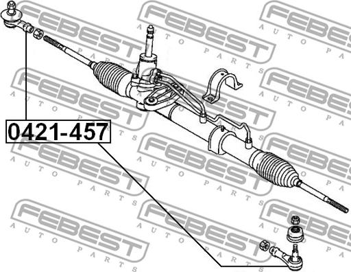 Febest 0421-457 - Stūres šķērsstiepņa uzgalis ps1.lv