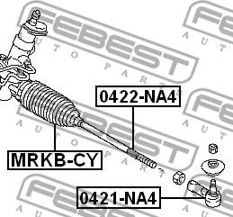 Febest MRKB-CY - Putekļusargs, Stūres iekārta ps1.lv