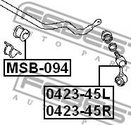 Febest 0423-45R - Stiepnis / Atsaite, Stabilizators ps1.lv