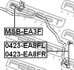 Febest 0423-EA8FL - Stiepnis / Atsaite, Stabilizators ps1.lv