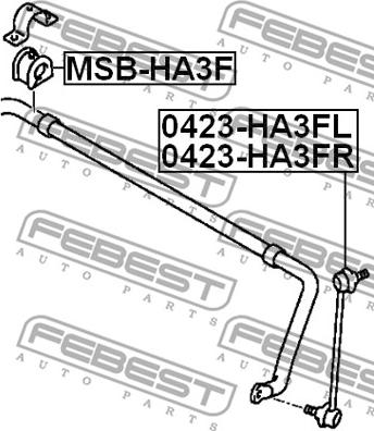 Febest MSB-HA3F - Bukse, Stabilizators ps1.lv