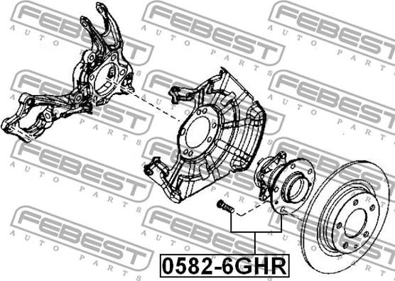 Febest 0582-6GHR - Riteņa rumba ps1.lv