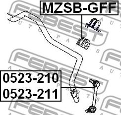 Febest MZSB-GFF - Bukse, Stabilizators ps1.lv