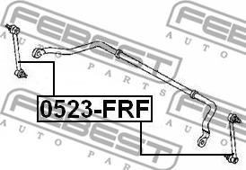 Febest 0523-FRF - Stiepnis / Atsaite, Stabilizators ps1.lv