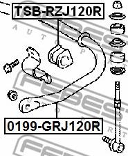 Febest 0199-GRJ120R - Stabilizators, Balstiekārta ps1.lv