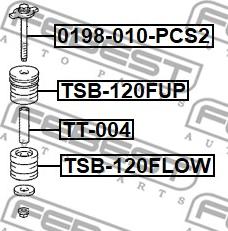 Febest 0198-010-PCS2 - Stiprināšanas skrūve, Svira ps1.lv