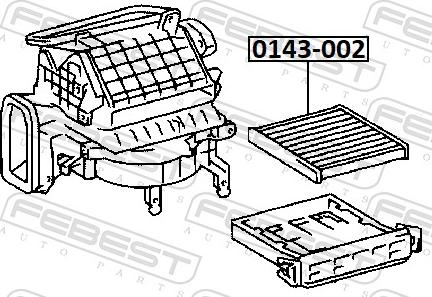 Febest 0143-002 - Filtrs, Salona telpas gaiss ps1.lv