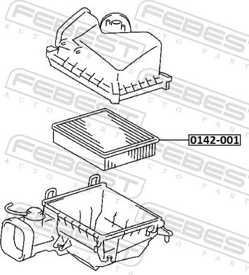 Febest 0142-001 - Gaisa filtrs ps1.lv