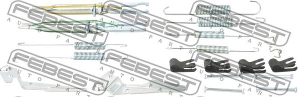 Febest 0104-GUN125R-KIT - Piederumu komplekts, Stāvbremzes mehānisma bremžu loks ps1.lv