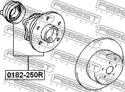 Febest 0182-250R - Riteņa rumba ps1.lv