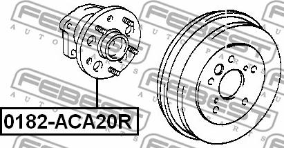 Febest 0182-ACA20R - Riteņa rumba ps1.lv