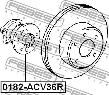 Febest 0182-ACV36R - Riteņa rumba ps1.lv