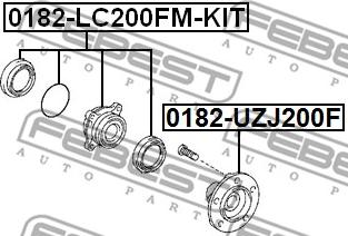 Febest 0182-LC200FM-KIT - Riteņa rumba ps1.lv