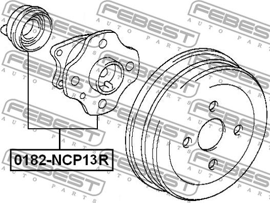 Febest 0182-NCP13R - Riteņa rumba ps1.lv