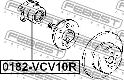 Febest 0182-VCV10R - Riteņa rumba ps1.lv