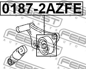 Febest 0187-2AZFE - Parazīt / Vadrullītis, Ķīļrievu siksna ps1.lv