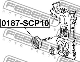 Febest 0187-SCP10 - Parazīt / Vadrullītis, Ķīļrievu siksna ps1.lv