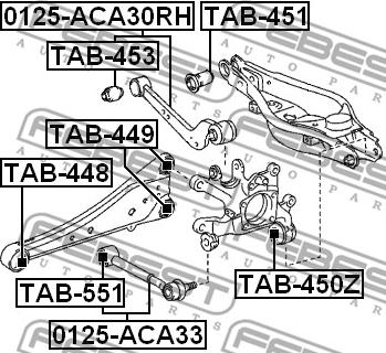 Febest TAB-551 - Piekare, Šķērssvira ps1.lv