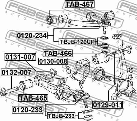 Febest 0120-234 - Balst / Virzošais šarnīrs ps1.lv