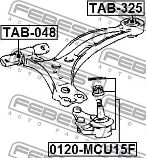 Febest TAB-325 - Piekare, Šķērssvira ps1.lv