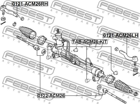 Febest TAB-ACM26-KIT - Piekare, Stūres iekārta ps1.lv