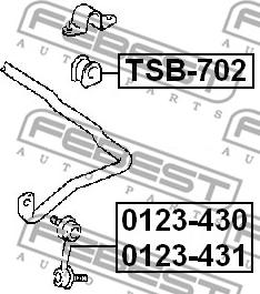 Febest 0123-430 - Stiepnis / Atsaite, Stabilizators ps1.lv