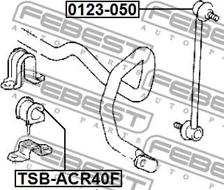 Febest 0123-050 - Stiepnis / Atsaite, Stabilizators ps1.lv