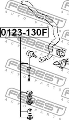 Febest 0123-130F - Stiepnis / Atsaite, Stabilizators ps1.lv