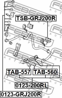 Febest TAB-560 - Piekare, Šķērssvira ps1.lv