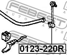 Febest 0123-220R - Stiepnis / Atsaite, Stabilizators ps1.lv