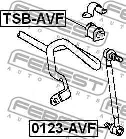 Febest 0123-AVF - Stiepnis / Atsaite, Stabilizators ps1.lv