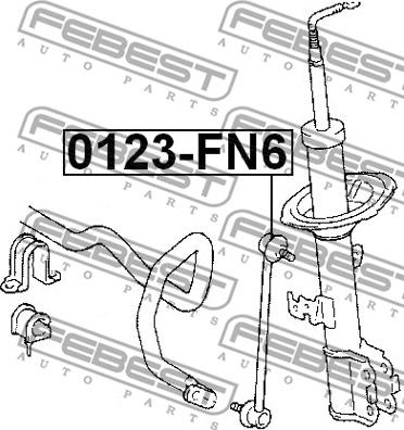 Febest 0123-FN6 - Stiepnis / Atsaite, Stabilizators ps1.lv