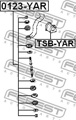 Febest TSB-YAR - Bukse, Stabilizators ps1.lv