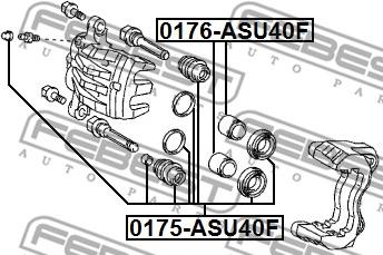 Febest 0175-ASU40F - Remkomplekts, Bremžu suports ps1.lv