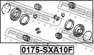 Febest 0175-SXA10F - Remkomplekts, Bremžu suports ps1.lv