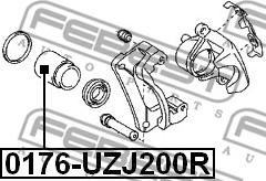 Febest 0176-UZJ200R - Virzulis, Bremžu suports ps1.lv