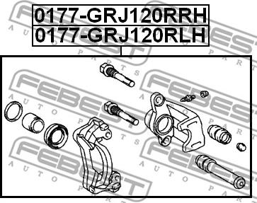 Febest 0177-GRJ120RRH - Bremžu suports ps1.lv