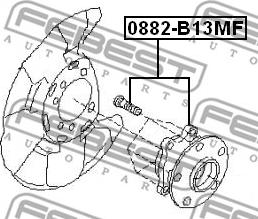 Febest 0882-B13MF - Riteņa rumba ps1.lv