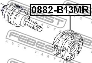 Febest 0882-B13MR - Riteņa rumba ps1.lv