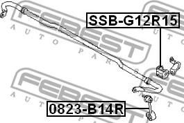 Febest SSB-G12R15 - Bukse, Stabilizators ps1.lv